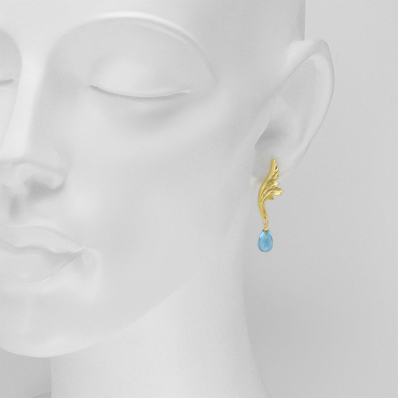Acanthus Gilded Silver & Quartz Earrings CLEARANCE SAVE £20