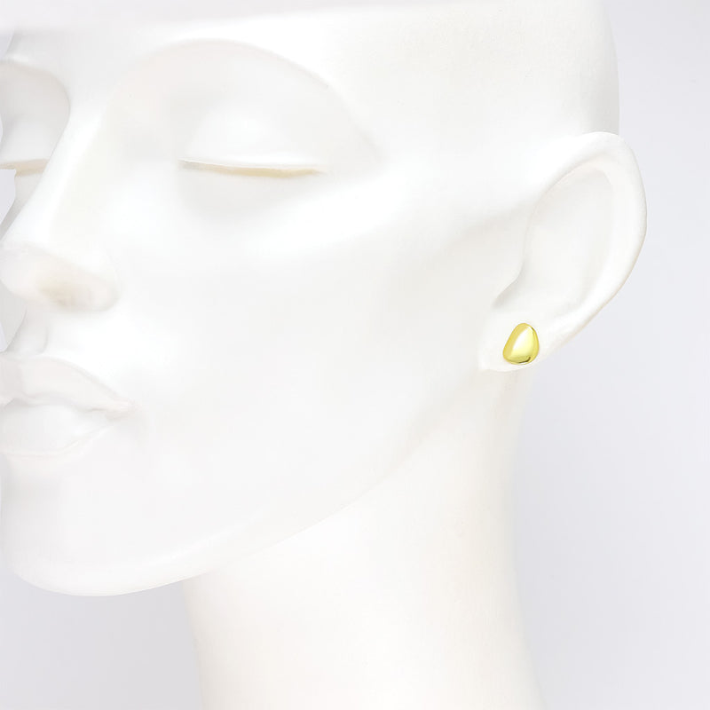 Golden Nugget Gilded Sterling Silver Ear Studs