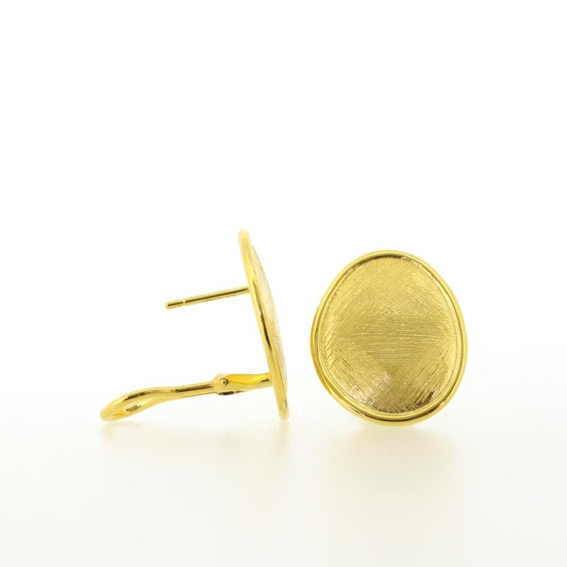Roma Gilded Silver Clip & Post Earrings CLEARANCE SAVE £25