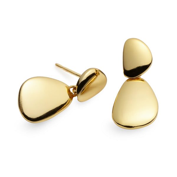 Golden Nugget Gilded Silver Earrings