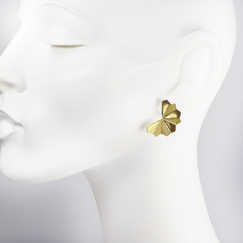 Fantail Gilded Silver Earrings