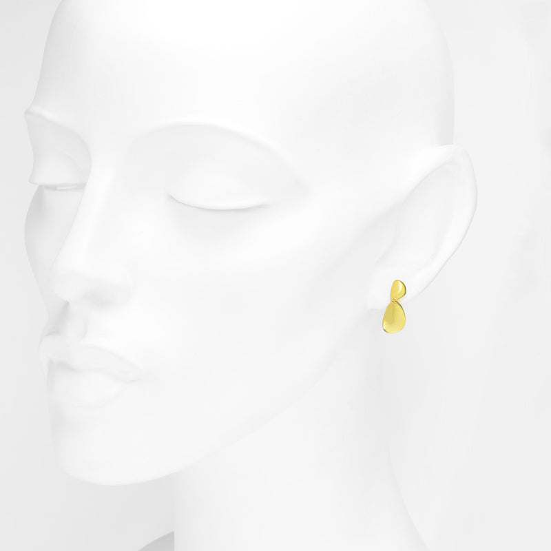 Golden Nugget Gilded Silver Earrings