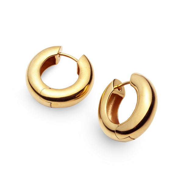 Gilded Silver Orinoco Hinged Hoop Earrings