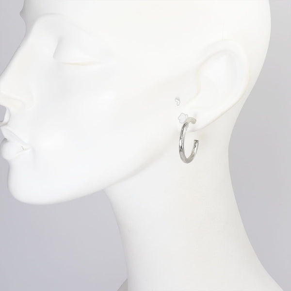 Riviera Silver Hoop Earrings