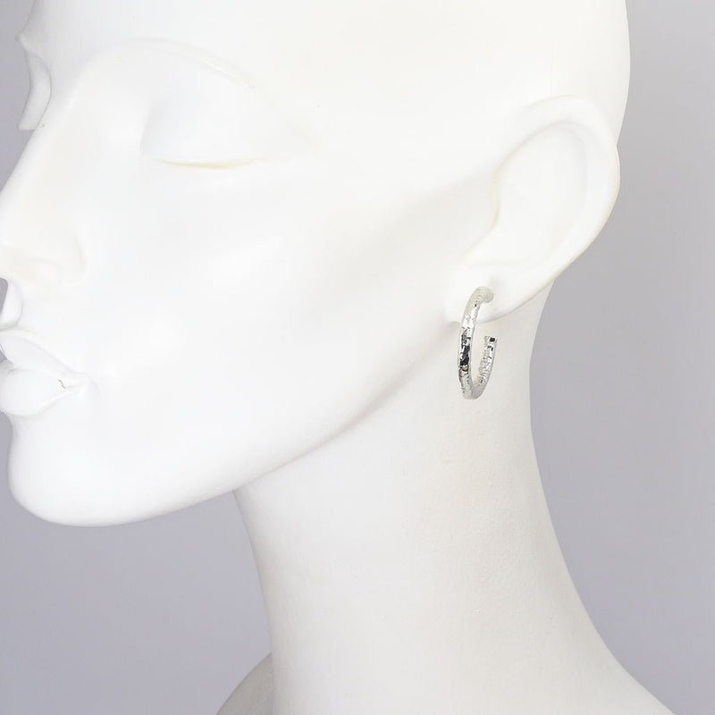 Santorini Silver Hoop Earrings