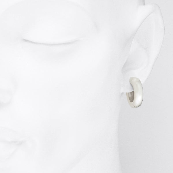 Silver Orinoco Hinged Hoop Earrings
