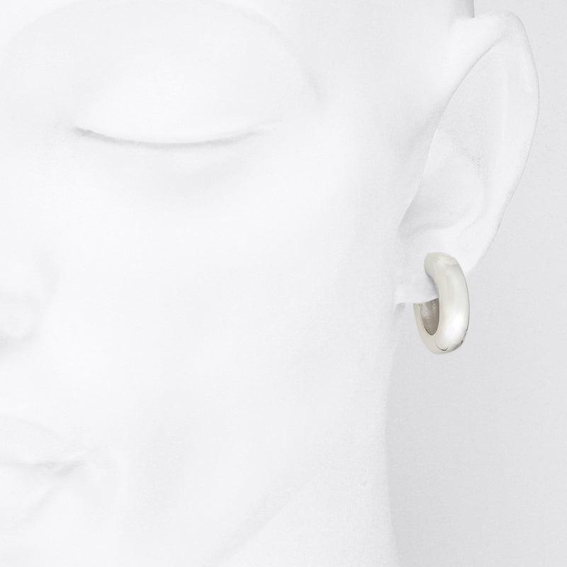 Silver Orinoco Hinged Hoop Earrings