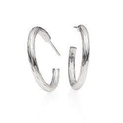 Riviera Silver Hoop Earrings
