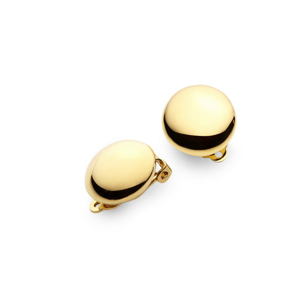 Cushbie Gilded Silver Bouton Clip on Earrings