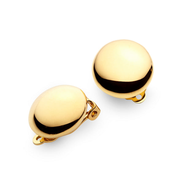 Cushbie Gilded Silver Bouton Clip on Earrings