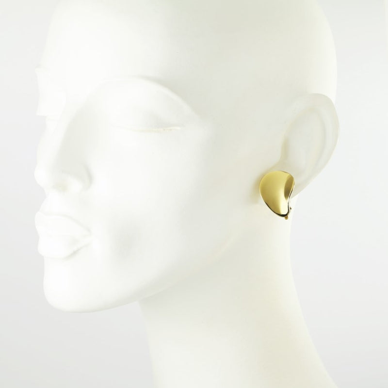 Golden Petal Clip on Earrings