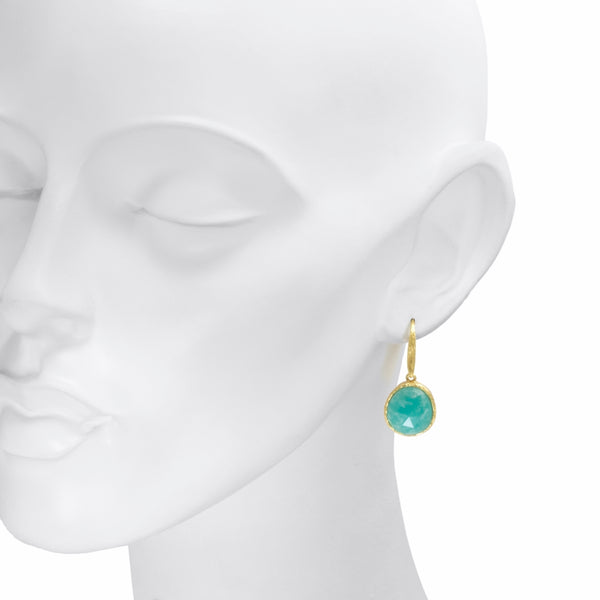 Pasha Amazonite Gilded Silver Earrings