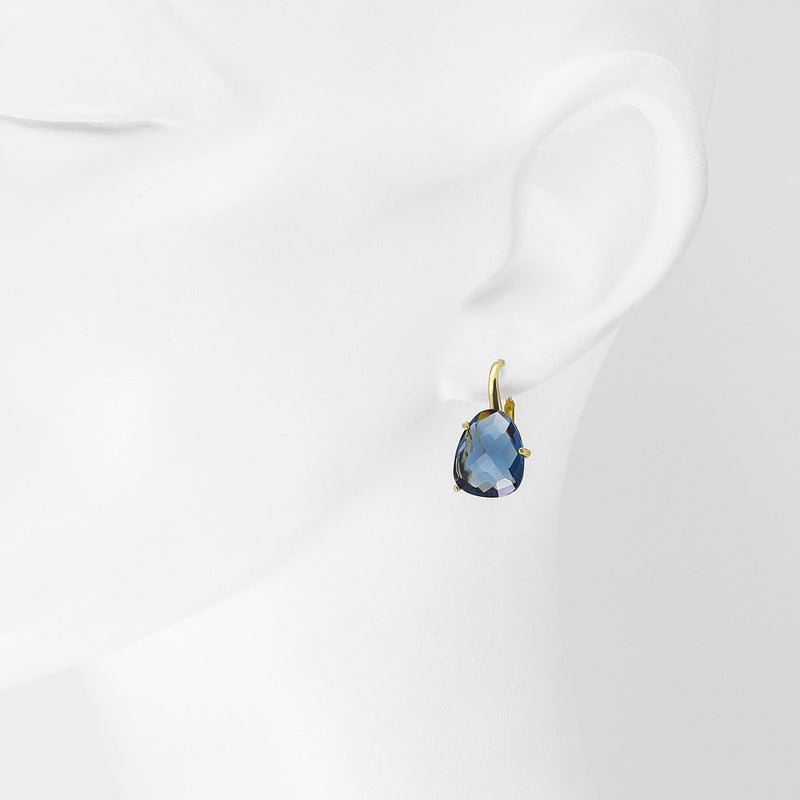 Jemima Blue Sterling Silver Crystal Earrings