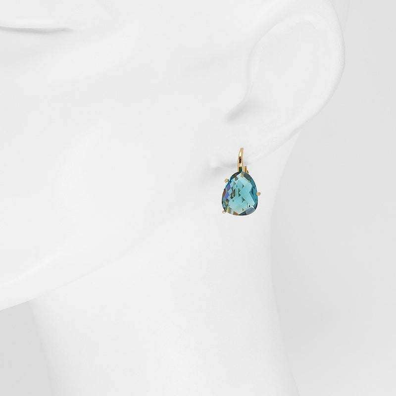 Jemima Teal Sterling Silver Crystal Earrings
