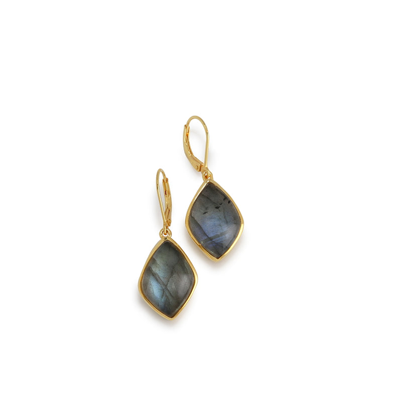 Nebbio Labradorite & Gilded Sterling Silver Earrings