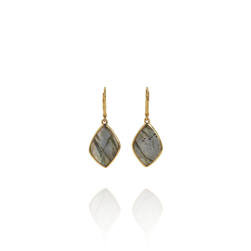 Nebbio Labradorite & Gilded Sterling Silver Earrings