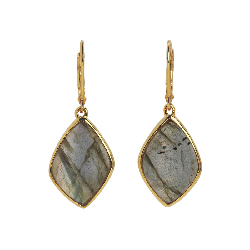 Nebbio Labradorite & Gilded Sterling Silver Earrings
