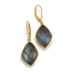 Nebbio Labradorite & Gilded Sterling Silver Earrings