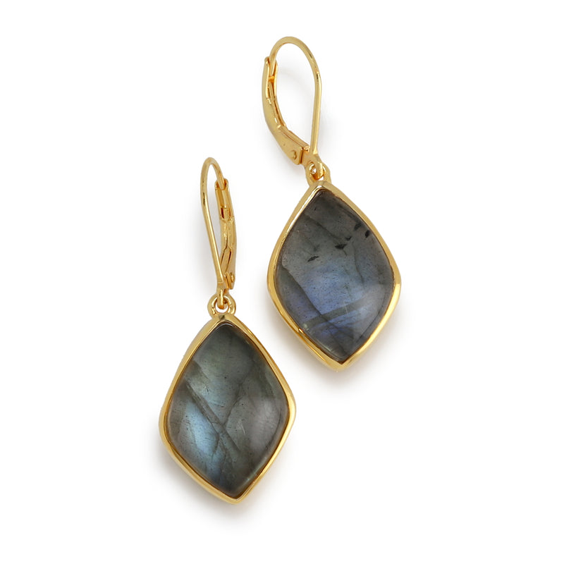 Nebbio Labradorite & Gilded Sterling Silver Earrings