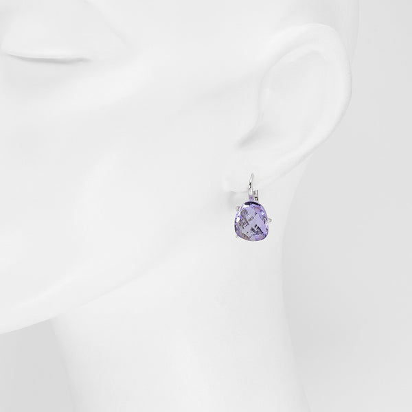 Jemima Lilac Sterling Silver Crystal Earrings