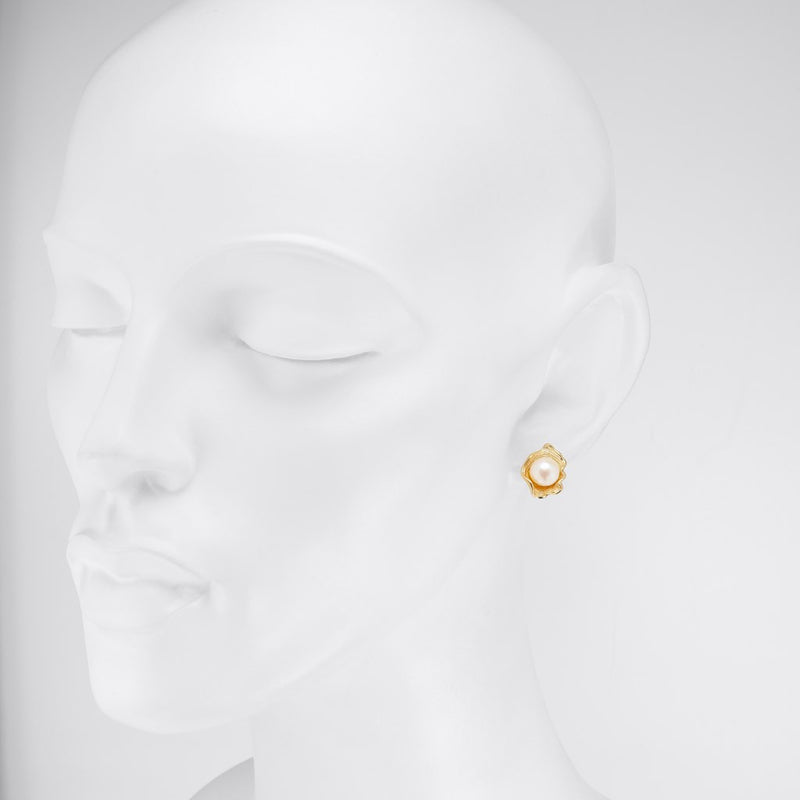 Venus Gilded Silver & Pearl Earrings