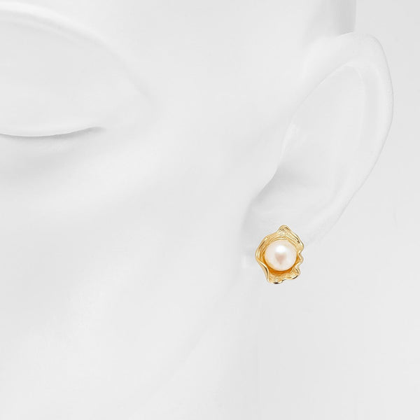 Venus Gilded Silver & Pearl Earrings