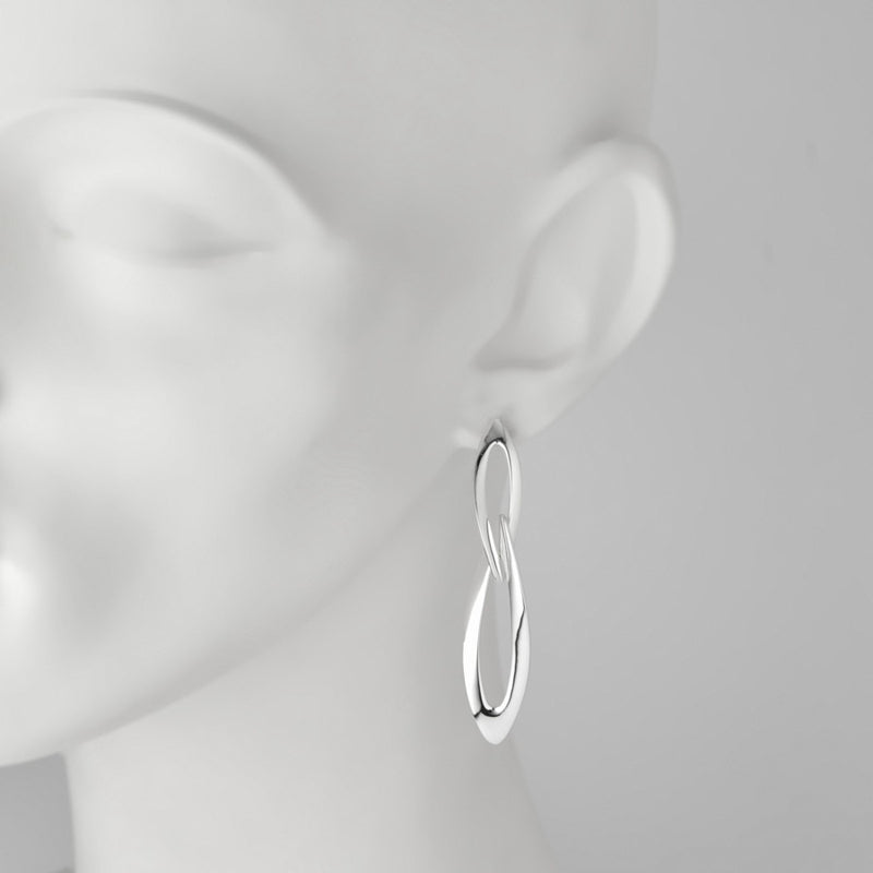 Ravelle Sterling Silver Long Earrings