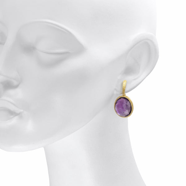 Pasha Amethyst Gilded Silver Drop Earrings