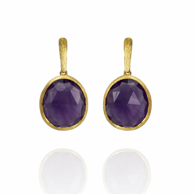 Pasha Amethyst Gilded Silver Drop Earrings