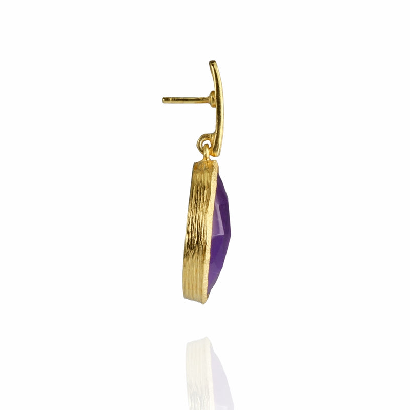 Pasha Amethyst Gilded Silver Drop Earrings