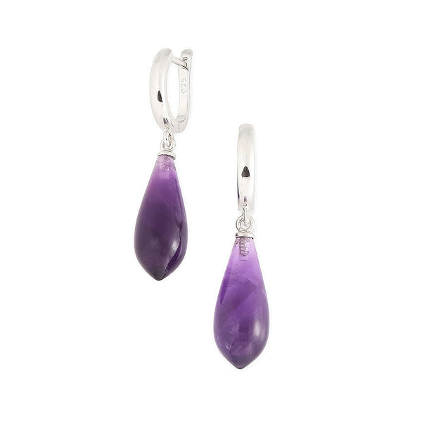 Natural Amethyst Drop Earrings