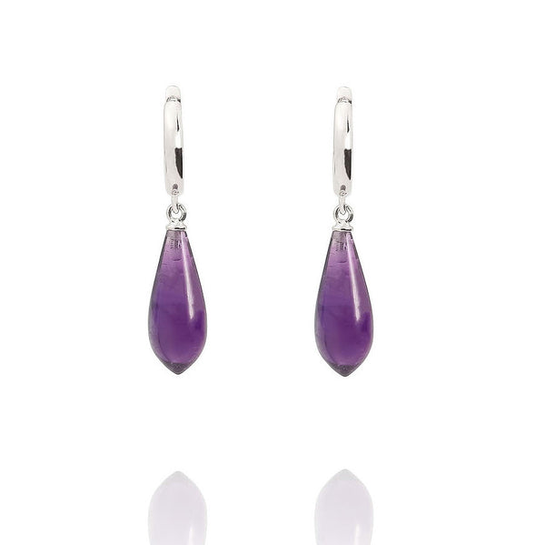 Natural Amethyst Drop Earrings
