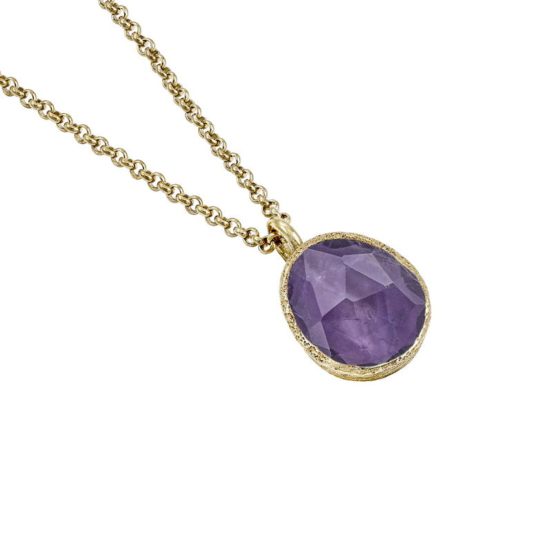 Pasha Amethyst Gilded Silver Pendant