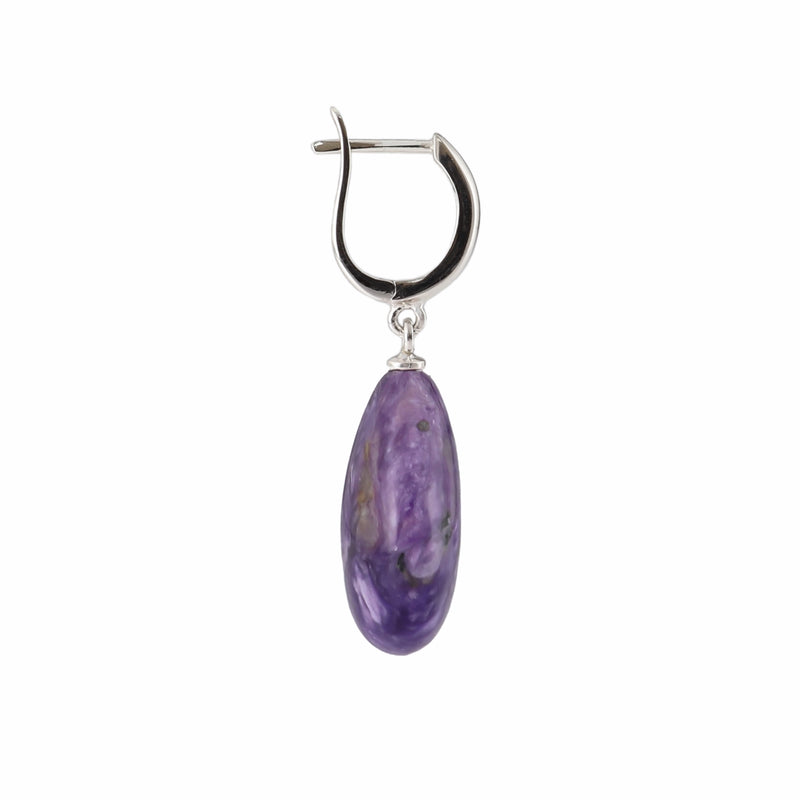 Charoite Drop Earrings E95