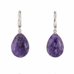 Charoite Drop Earrings E95