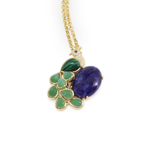 Duke Gemstone Peacock Pendant