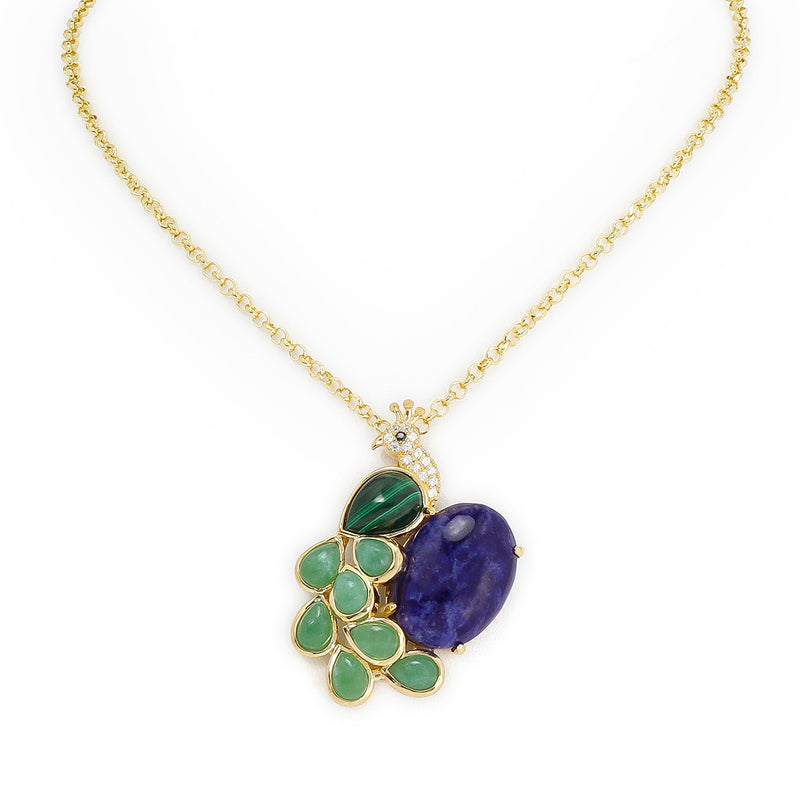 Duke Gemstone Peacock Pendant