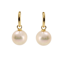 15mm Edison Pearl 18ct Gold Earrings