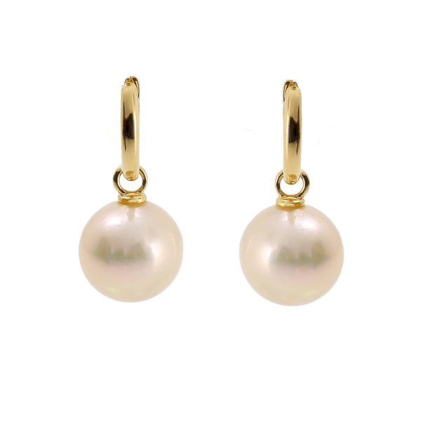15mm Edison Pearl 18ct Gold Earrings