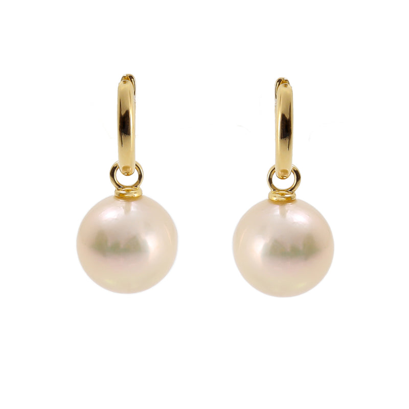 15mm Edison Pearl 18ct Gold Earrings