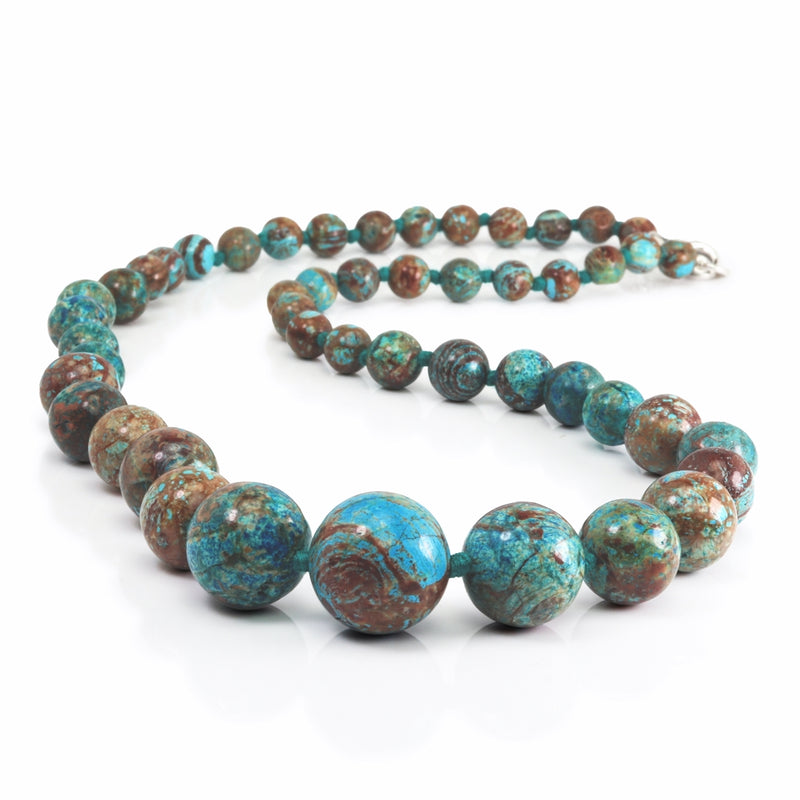 Graduated 'Flower Agate' Necklace N203