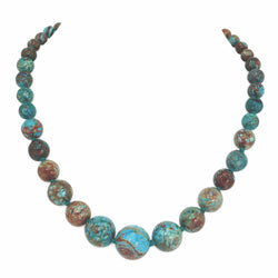 Graduated 'Flower Agate' Necklace N203