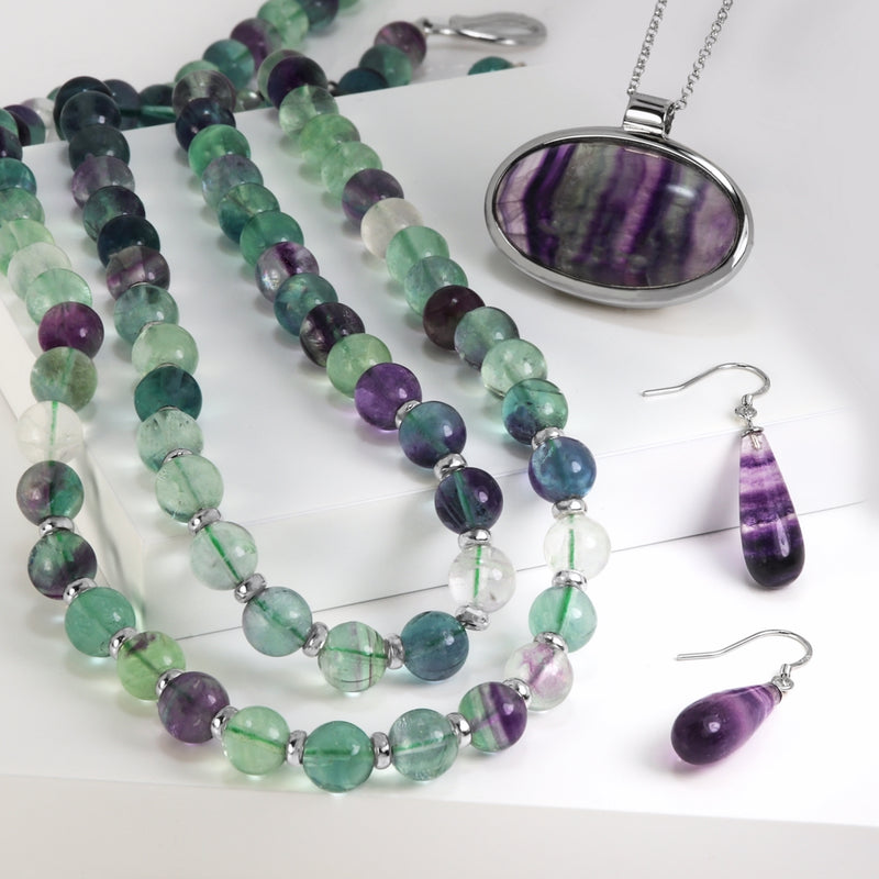 Fluorite necklace deals