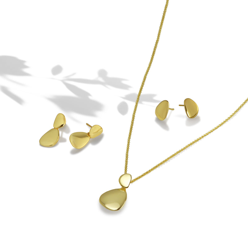 Golden Nugget Gilded Silver Pendant