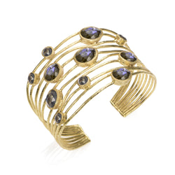Pasha Labradorite Gilded Silver Cuff