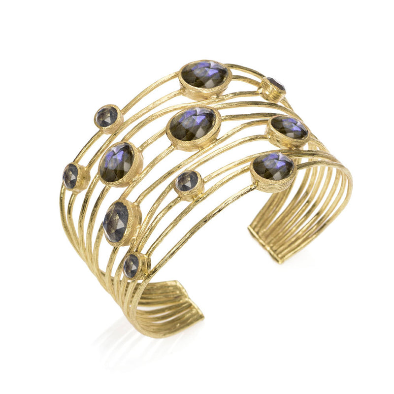 Pasha Labradorite Gilded Silver Cuff