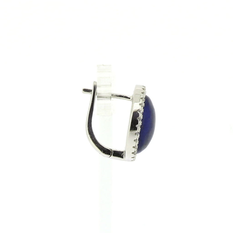 Tasneem Lapis Lazuli & CZ Sterling Silver Earrings CLEARANCE SAVE £25