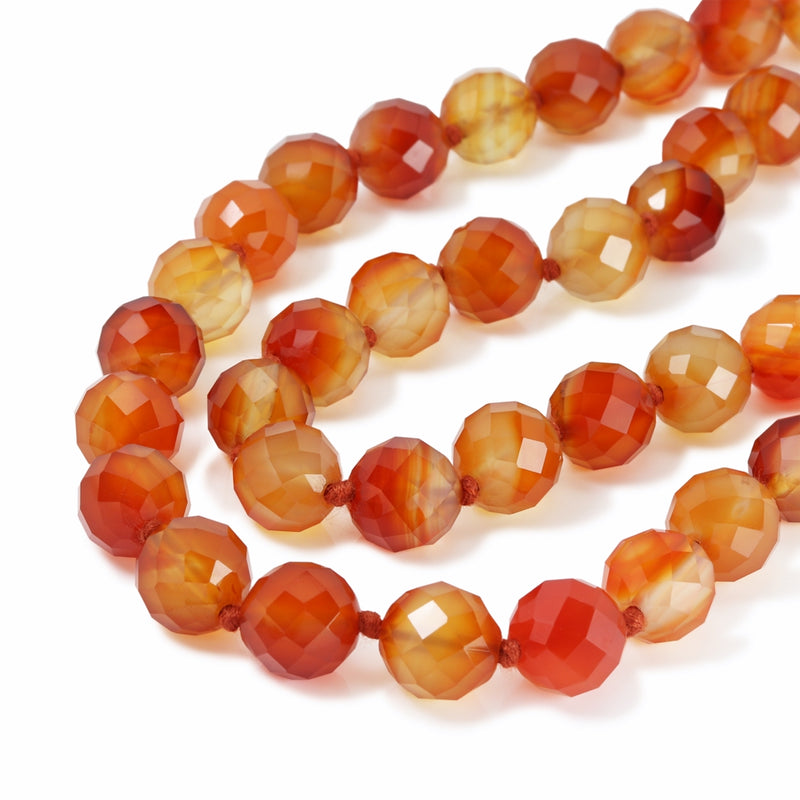 Faceted Natural Carnelian Necklace
