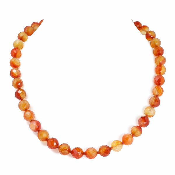 Faceted Natural Carnelian Necklace