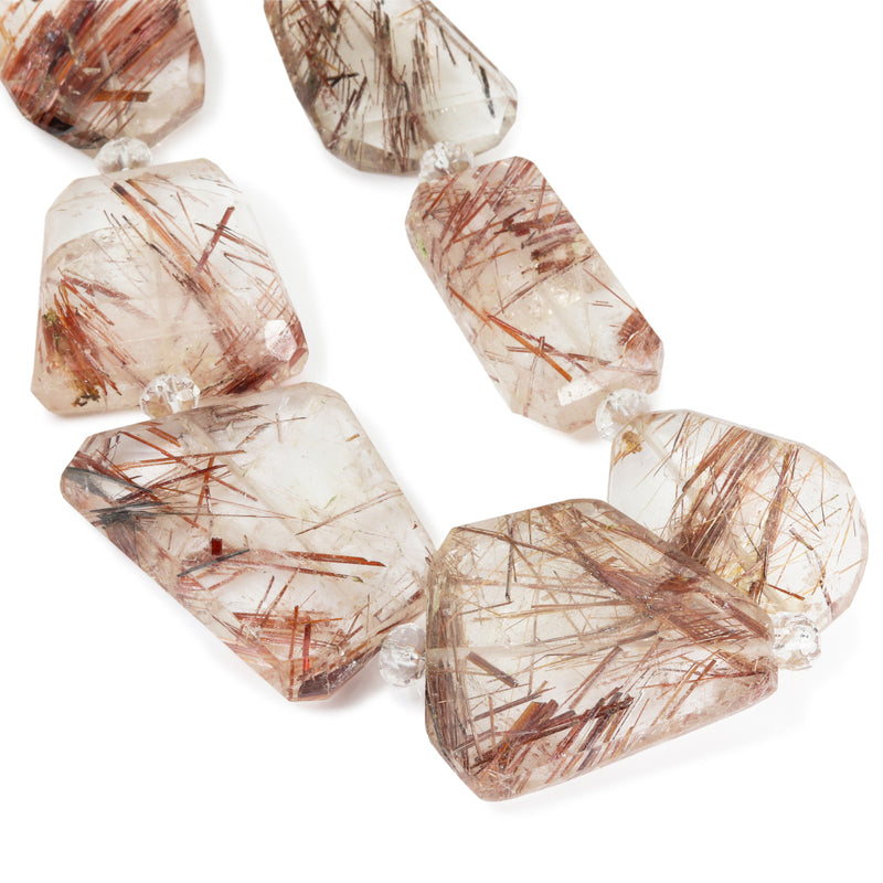 Red Rutilated Quartz Necklace